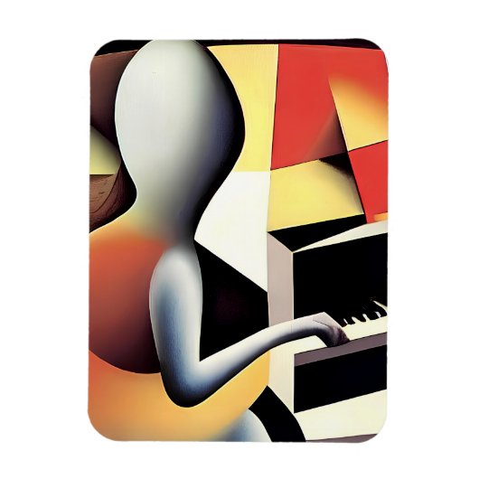Magnet Flexible Piano Player - Art aérographe (Vertical)