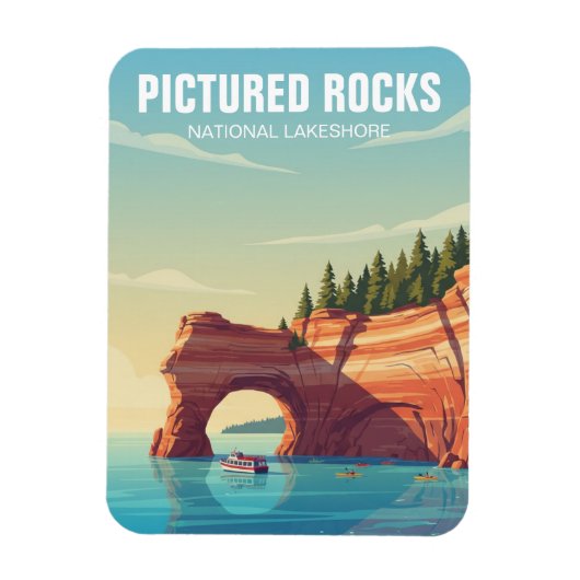 Magnet Flexible Pictured Rocks Michigan Voyage (Vertical)