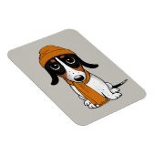 Magnet Flexible Piebald Dachshund Chien Hipster (Côté Droit)