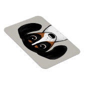 Magnet Flexible Piebald Dachshund mignon chien chiot (Côté Droit)