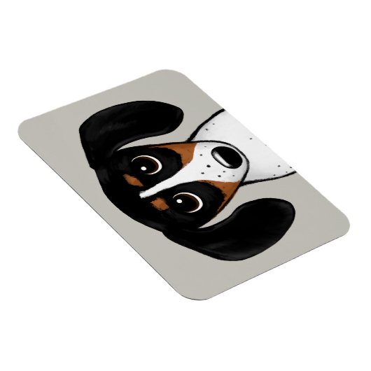 Magnet Flexible Piebald Dachshund mignon chien chiot (Côté Droit)