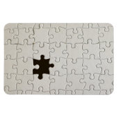 Magnet Flexible Pièce de puzzle manquante blanche (Horizontal)