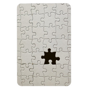 Magnet Flexible Pièce de puzzle manquante blanche
