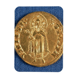 Magnet Flexible Pièce d'or, avec St John le baptiste, XVIème