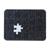 Magnet Flexible Pièce Jigsaw Puzzle manquante noir (Horizontal)