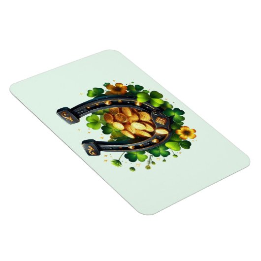 Magnet Flexible Pièces en or Lucky Horseshoe et Clover (Côté Droit)