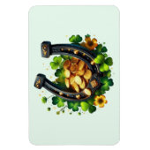 Magnet Flexible Pièces en or Lucky Horseshoe et Clover (Vertical)