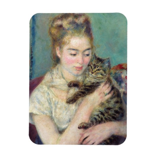 Magnet Flexible Pierre-Auguste Renoir - Femme avec chat (Vertical)