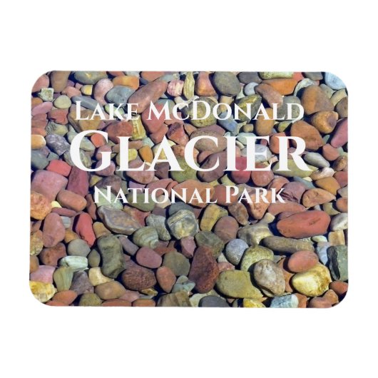 Magnet Flexible Pierres douces dans le lac Water McDonald, Glacier (Horizontal)