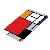 Magnet Flexible Piet Mondrian - Composition avec un grand plan rou (Côté Gauche)