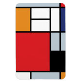Magnet Flexible Piet Mondrian - Composition avec un grand plan rou (Vertical)