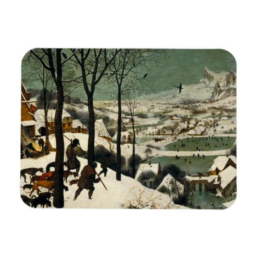 Magnet Flexible Pieter Bruegel l'Ancien - Chasseurs dans la neige (Horizontal)