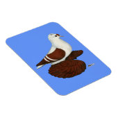 Magnet Flexible Pigeon à aile rouge (Côté Droit)