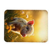 Magnet Flexible Piglet au coucher du soleil (Horizontal)