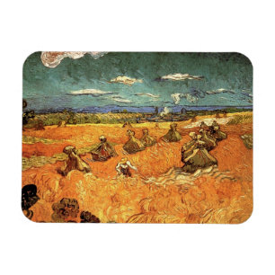 Magnet Flexible Pile de blé avec faucheuse par Vincent van Gogh