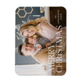 Magnet Flexible Pile Lettres Joyeuses Vacances Photo (Vertical)