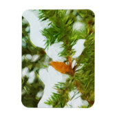Magnet Flexible Pin couvert de neige Impressionnisme Abstrait (Vertical)