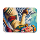 Magnet Flexible Pin Ski Vintage (Horizontal)