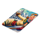 Magnet Flexible Pin Ski Vintage (Côté Gauche)