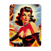 Magnet Flexible Pin-up diabolique rétro (Vertical)