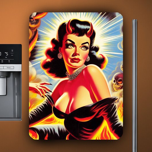 Magnet Flexible Pin-up diabolique rétro