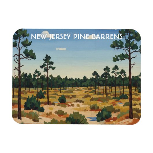 Magnet Flexible Pine Barrens New Jersey Travel (Horizontal)