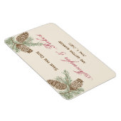 Magnet Flexible Pine Cone Nature sur Cream Wedding Enregistrer la (Côté Droit)