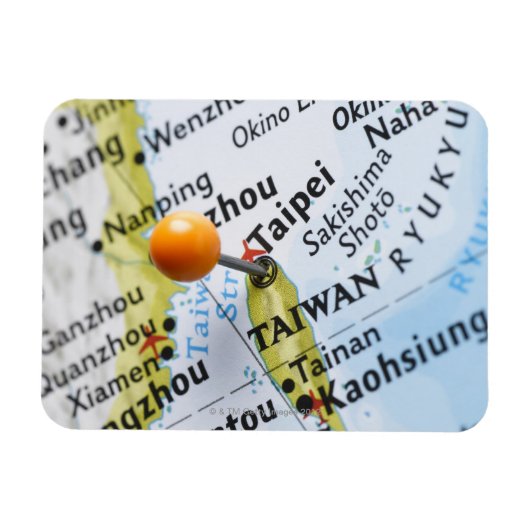 Magnet Flexible Pinglette de carte placée à Taipei, Taïwan sur la  (Horizontal)