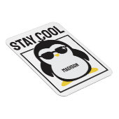 Magnet Flexible Pingouin cool de nom personnalisé (Côté Droit)