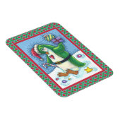 MAGNET FLEXIBLE PINGOUIN DE NOËL FRAÎCHE EN VERT, VACANCES (Côté Droit)