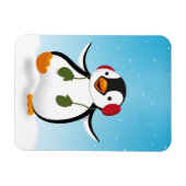 Magnet Flexible Pingouin d'hiver mignon (Horizontal)