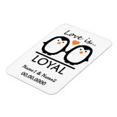 Magnet Flexible Pingouin Love aimant personnalisé (Côté Gauche)
