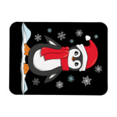 Magnet Flexible Pingouin mignon de Noël (Horizontal)
