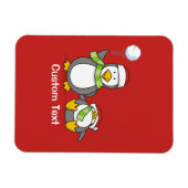 Magnet Flexible Pingouins de Noël (Horizontal)