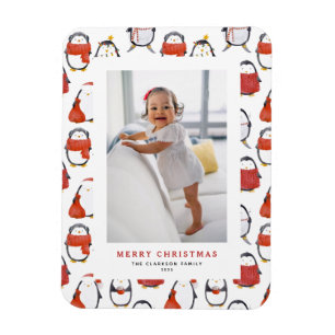 Magnet Flexible Pingouins de Noël Motif de Noël