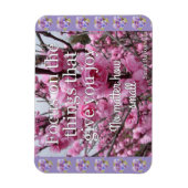 Magnet Flexible Pink Blossom Focus sur l'aimant de la citation de (Vertical)