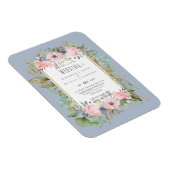 Magnet Flexible Pink Blush Floral Sage Greenery Wedding (Côté Droit)