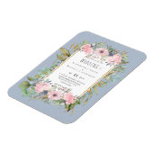 Magnet Flexible Pink Blush Floral Sage Greenery Wedding (Côté Gauche)