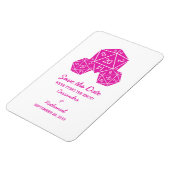Magnet Flexible Pink D20 dés Enregistrer l'aimant de date (Côté Gauche)