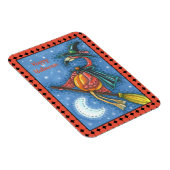 MAGNET FLEXIBLE PINK FLAMANT ROSE WITCH, VOL AU-DESSUS DE LA LUNE (Côté Droit)
