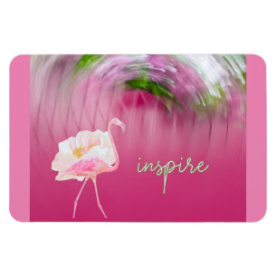 Magnet Flexible Pink Flamingo Inspirational Quote Inspire