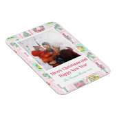 Magnet Flexible Pink & Green Nutcracker Custom Christmas Photo  (Côté Droit)