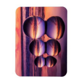 Magnet Flexible Pink Lensball California Beach Sunset (Vertical)