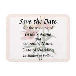 Magnet Flexible Pink Lily Trio Enregistrer la date