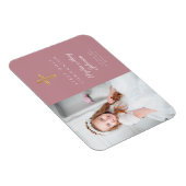 Magnet Flexible Pink Modern Girl First Holy Communion Photo (Côté Droit)