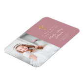Magnet Flexible Pink Modern Girl First Holy Communion Photo (Côté Gauche)
