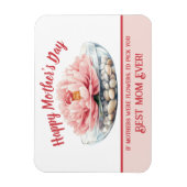 Magnet Flexible Pink Peony Fête des mères (Vertical)