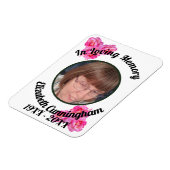 Magnet Flexible Pink Rose Loving Memory Photo Memorial (Côté Gauche)