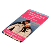 Magnet Flexible Pink Simple Chic Photo Enregistrer l'aimant Date (Côté Gauche)