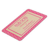 Magnet Flexible Pink Trendy Stripes Enregistrer l'aimant Date (Côté Gauche)